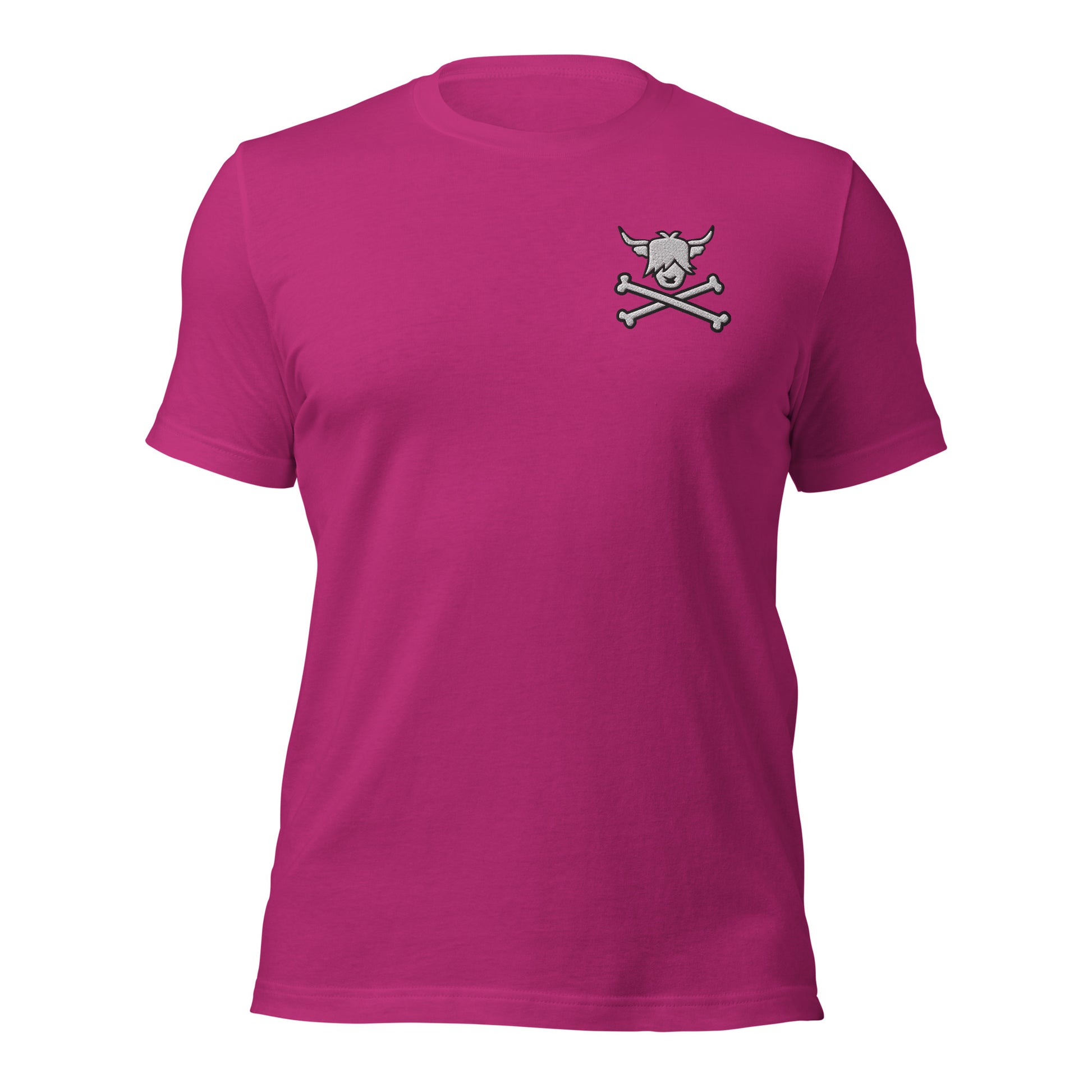 Pink tshirt with embroidered cow