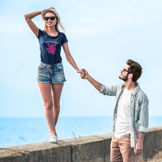 Pink Rampant lion shirt scottish pride shirt