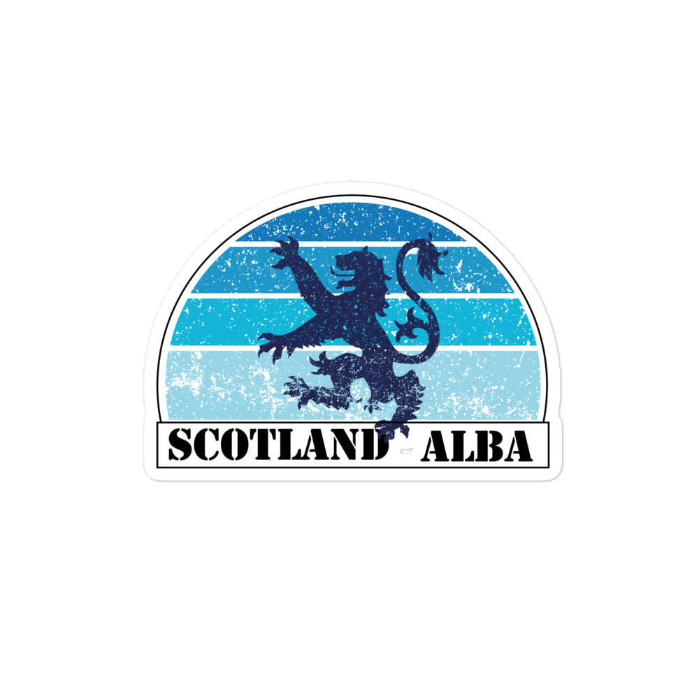 Lion rampant scottish pride blue gradient sticker
