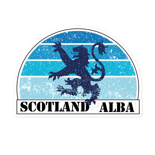 Lion rampant scottish pride blue gradient sticker