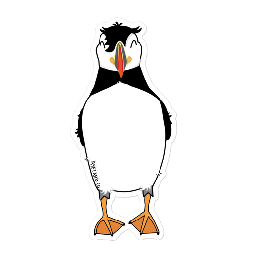 Funny scruffy scottish puffin sticker