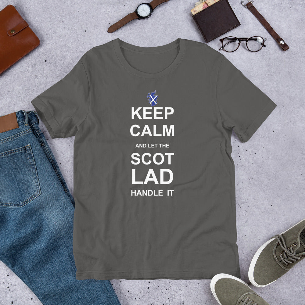 Funny scottish shirt Keep calm and let the scot lad handle Unisex T-Shirt