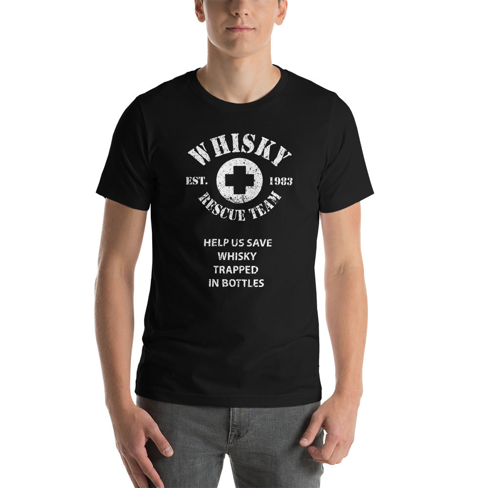 Funny whisky drinking team t-shirt- whisky rescue team custom shirt