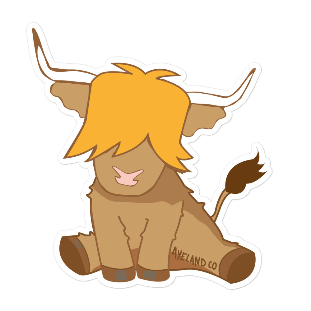 Highland cow stickers