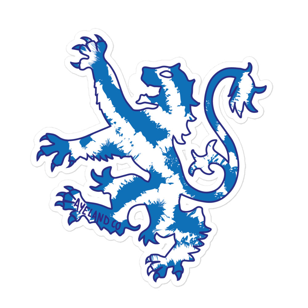 Blue lion rampant sticker