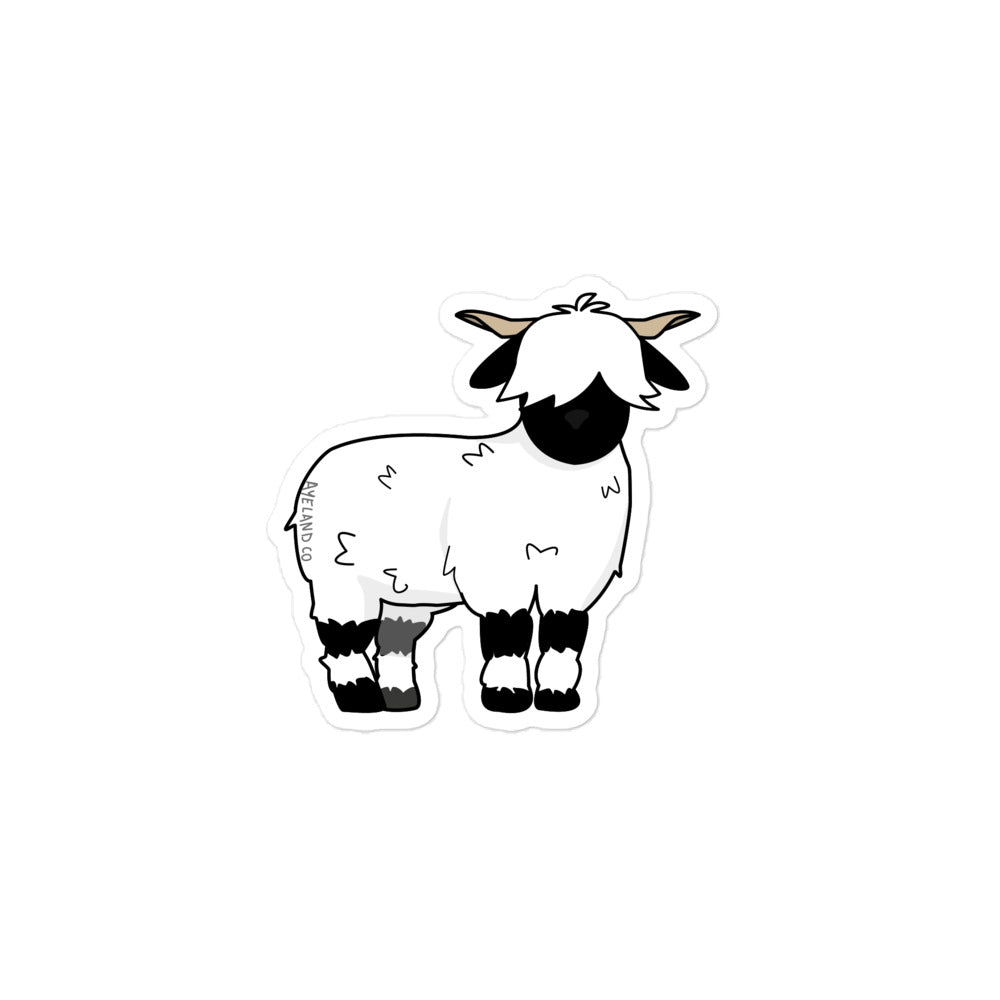 sticker of a blacknose sheep 3x3in