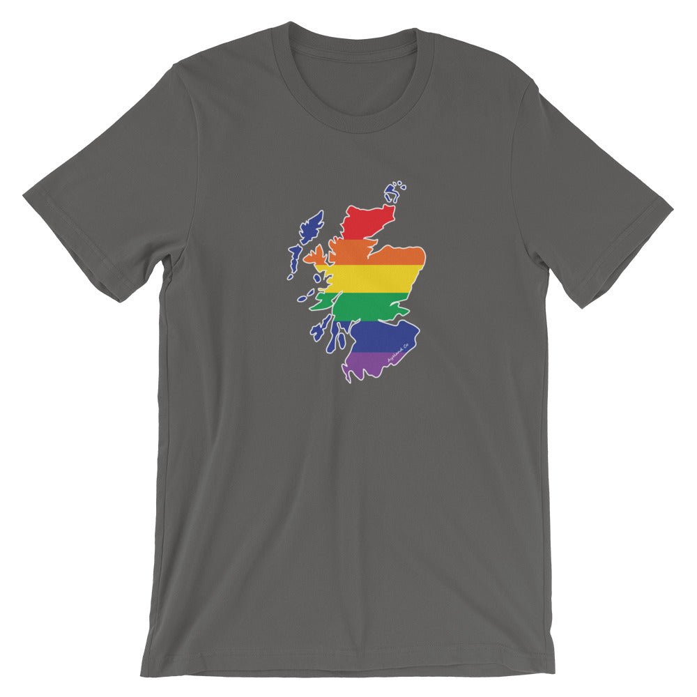 Scotland map shirt rainbow flag gay pride