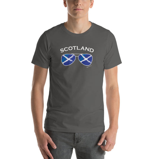 Scottish flag scotland sunglasses t-shirt