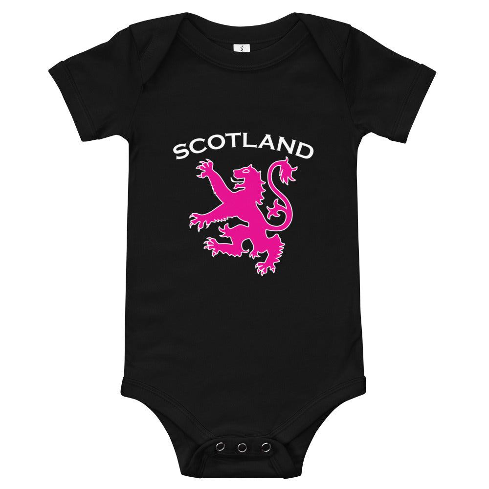 Rampant lion shirt scottish pride baby onesie for scottish baby girl