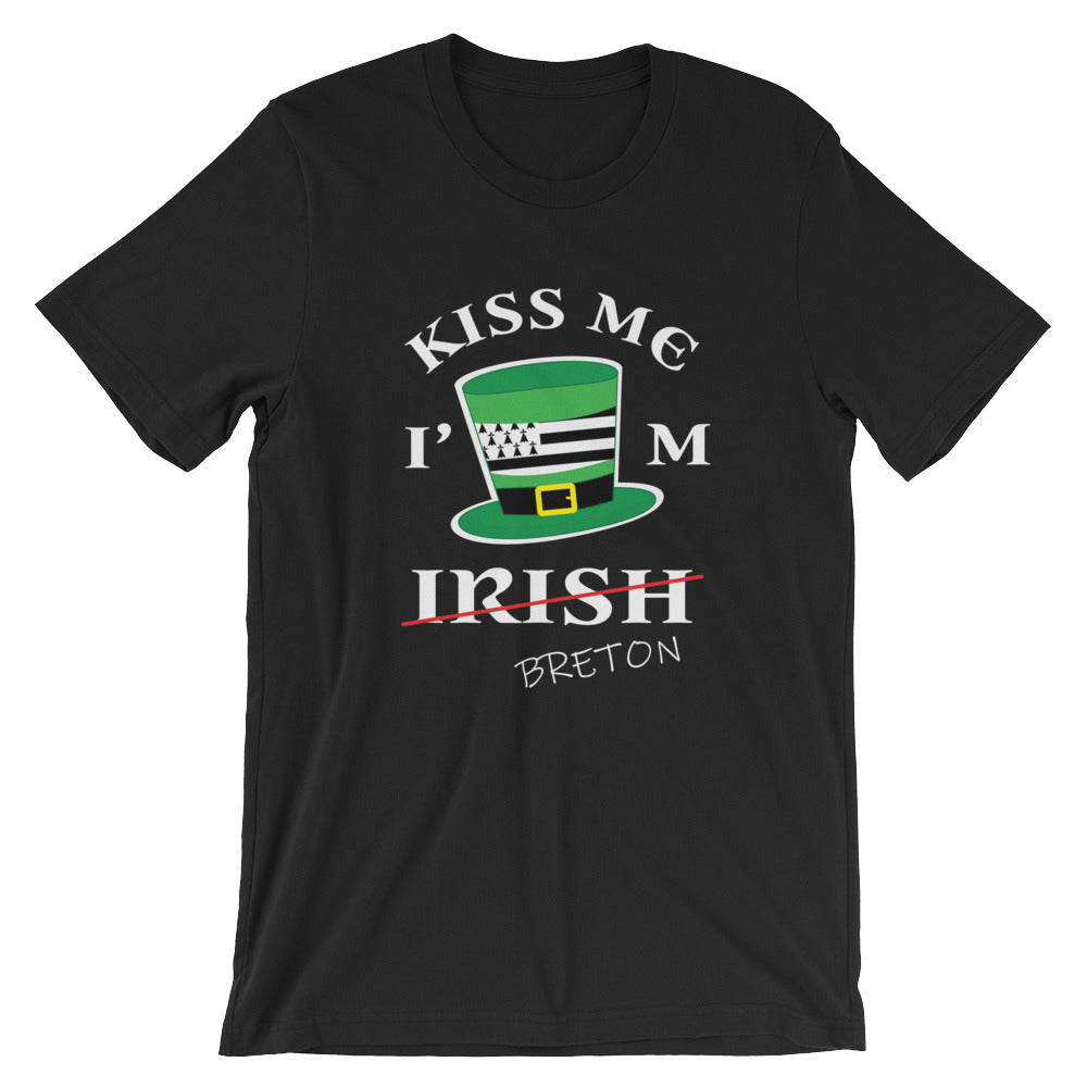 Kiss me i'm Breton t-shirt paddy's day shirt - Funny brittany flag t-shirt