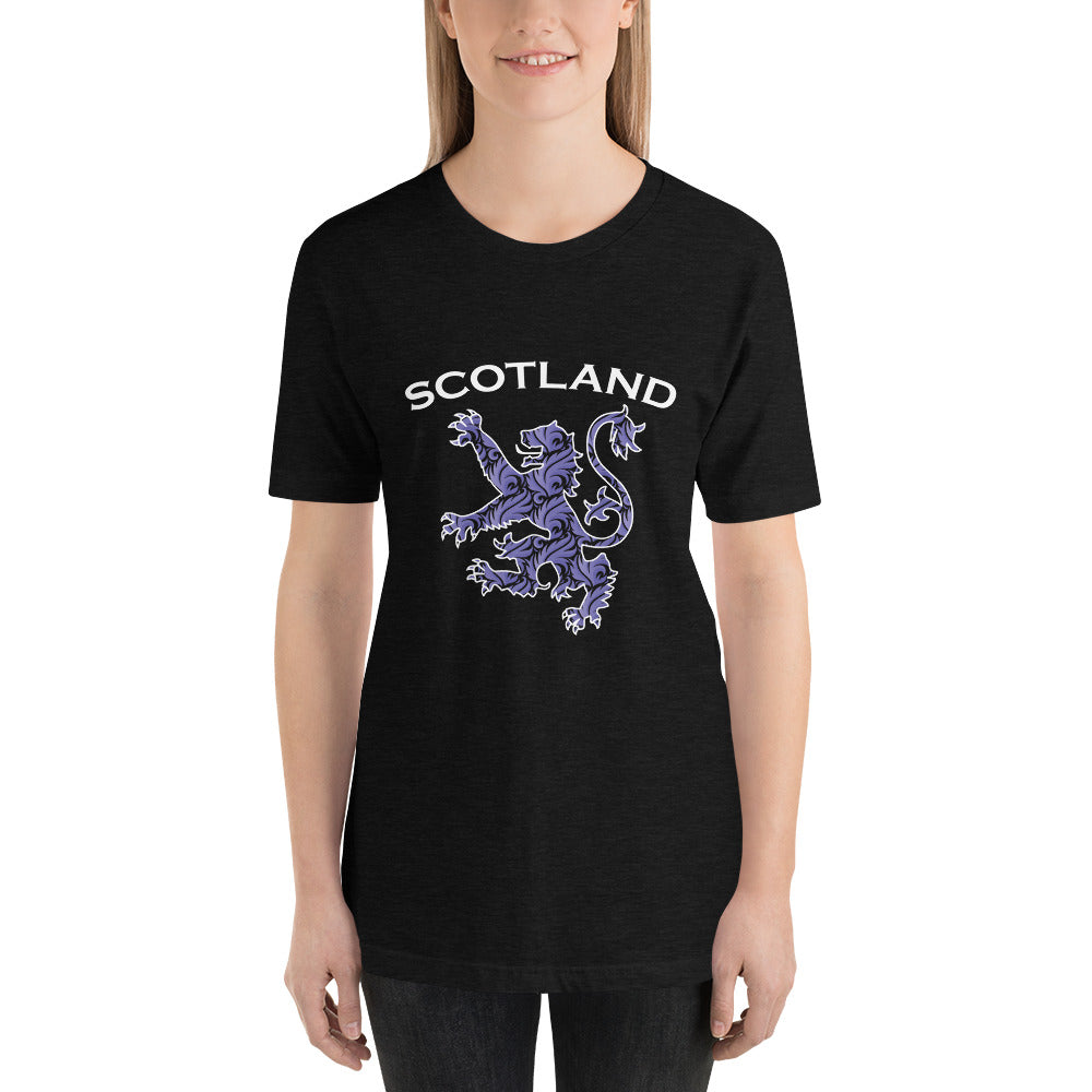 Blue leafs rampant lion shirt scottish pride for women