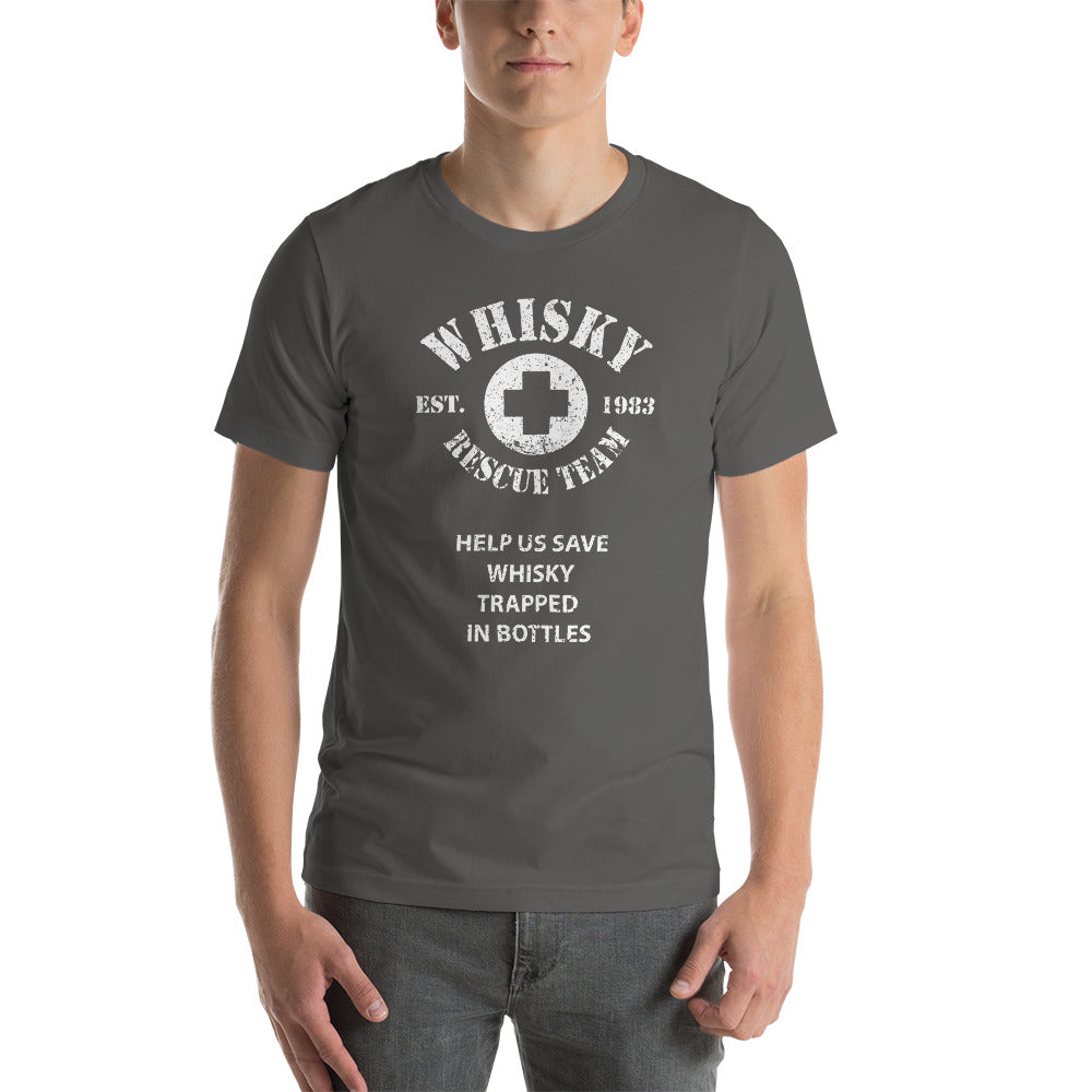 Funny whisky drinking team t-shirt- whisky rescue team custom shirt