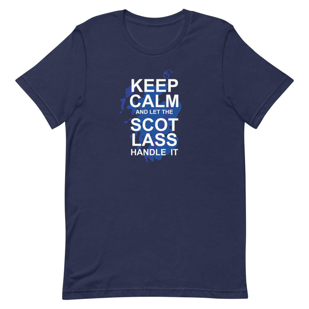 Funny scottish shirt Keep calm and let the scot lass handle woman t-Shirt